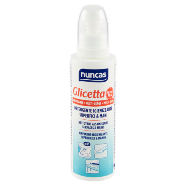 nuncas Glicetta Alcool Plus Universale Detergente Igienizzante Superfici & Mani 100 ml