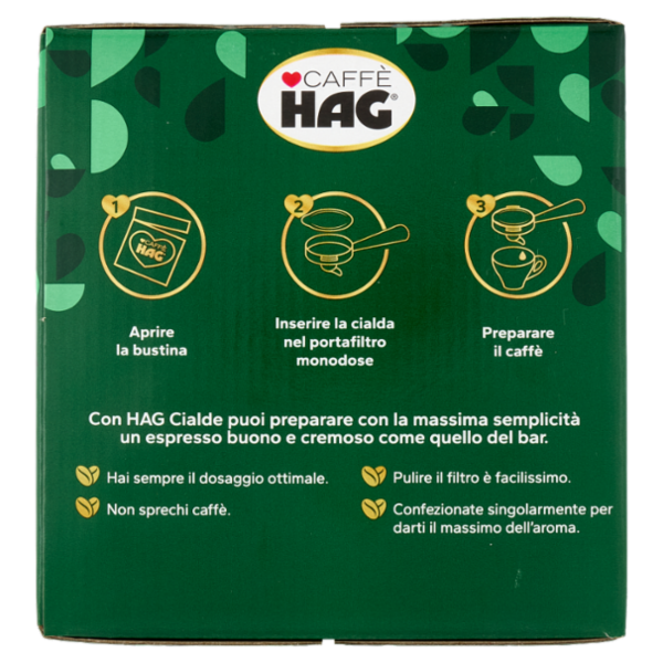 Caffè Hag Classico- 30 Cialde Caffè Decaffeinato ESE 44mm 210g
