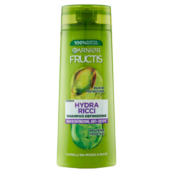 Garnier Fructis Shampoo Hydra Ricci, shampoo definizione per capelli da mossi a ricci, 250 ml
