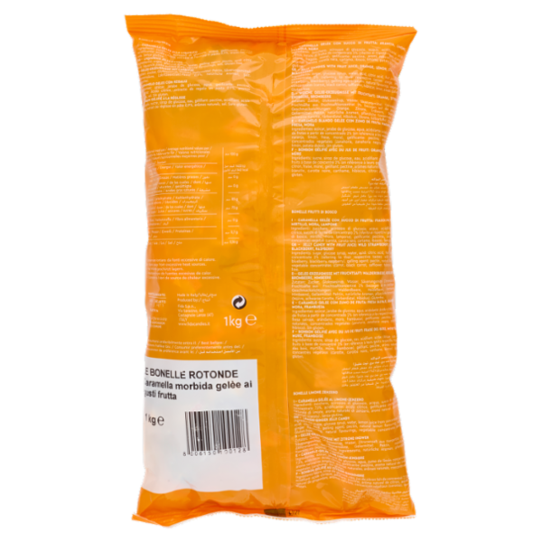 Bonelle Gelées con Succo di Frutta Arancia, Limone, Fragola, Mora 1 kg