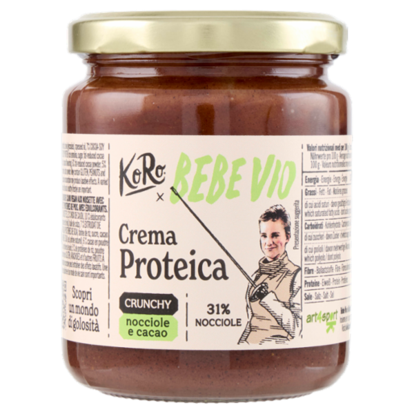KoRo x Bebe Vio Crema Proteica Crunchy nocciole e cacao 200 g
