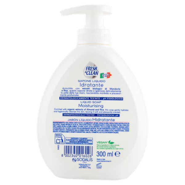 Fresh & Clean Sapone Liquido Idratante Olio di Mandorla e Riso 300 ml