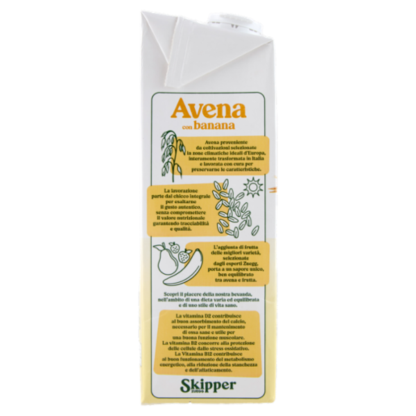 Zuegg Skipper bevanda vegetale di Avena con banana 1000 ml
