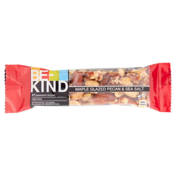 Be-Kind Barretta Noci Pecan, Sciroppo d'Acero, Sale Marino 40 g