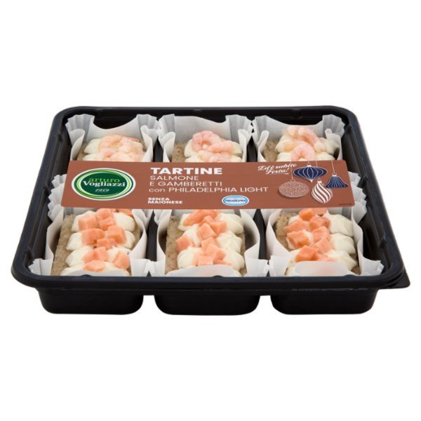 arturo Vogliazzi Tartine Salmone e Gamberetti con Philadelphia Light 240 g