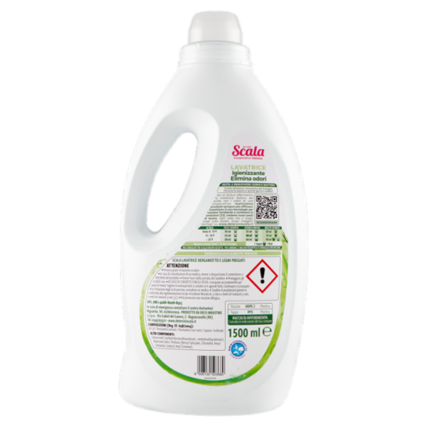 Scala Lavatrice Igienizzante Elimina Odori Bergamotto e Legni Pregiati 1500 ml