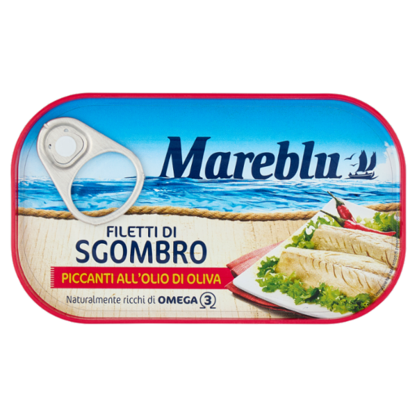 Mareblu Filetti di Sgombro Piccanti all'Olio di Oliva 90 g