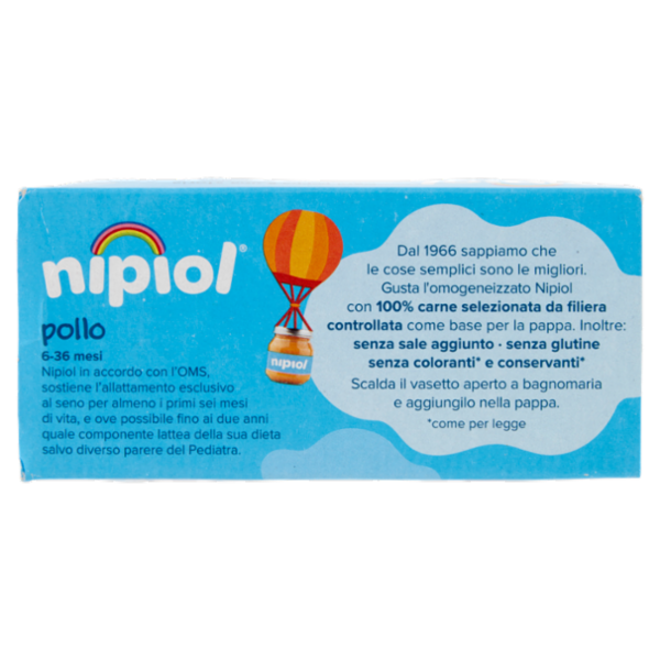 nipiol pollo omogeneizzato con carne e cereale 2 x 80 g