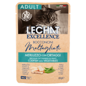 LeChat Excellence Bocconcini Maltagliati Merluzzo Con Ortaggi 85 g