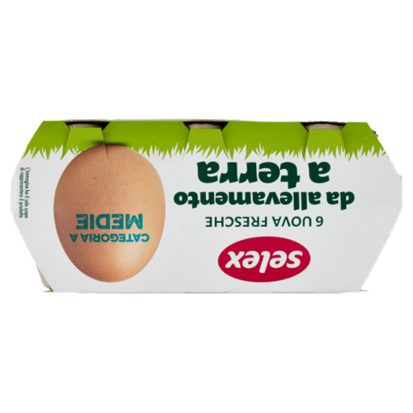 Selex 6 Uova Fresche Medie da Allevamento a Terra Categoria A