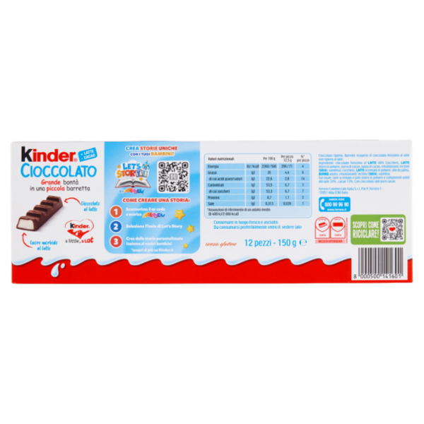Kinder Cioccolato 12 x 12,5 g