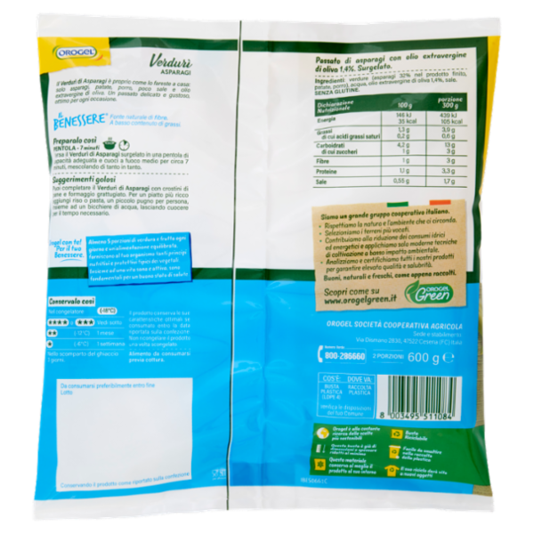 Orogel il Benessere Verdurì Asparagi Surgelati 600 g