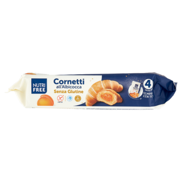 Nutrifree Cornetti all'Albicocca Senza Glutine 4 Monoporzioni 240 g
