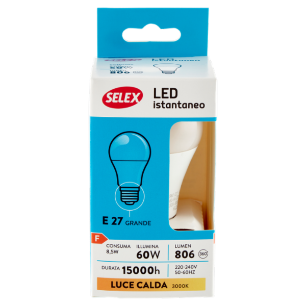Selex Lampadina Led Goccia E27 9W Luce Calda
