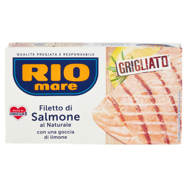 Rio mare Filetto di Salmone al Naturale con una goccia di limone Grigliato* 125 g