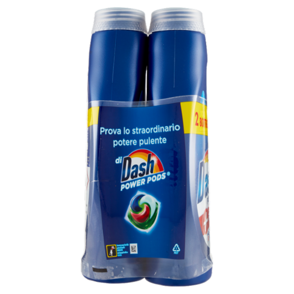 Dash Power Detersivo Liquido Lavatrice, Azione Extra-Igienizzante, 2x18 Lavaggi = 36 Lavaggi 2x900ml
