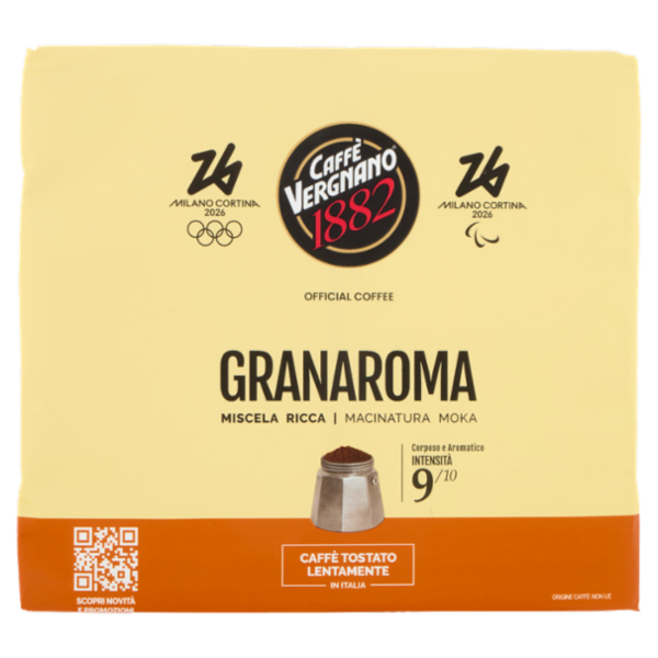 Caffè Vergnano 1882 Granaroma Miscela Ricca Macinatura Moka 2 x 250 g