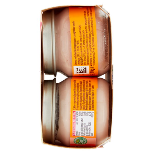 Plasmon Agnello Omogeneizzato con Agnello e Cereale 4 x 80 g