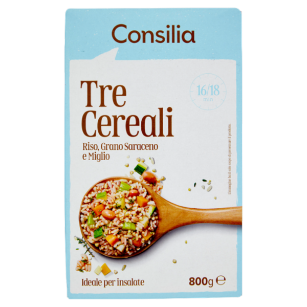 Consilia 3 Cereali Riso, Grano Saraceno e Miglio 800 g