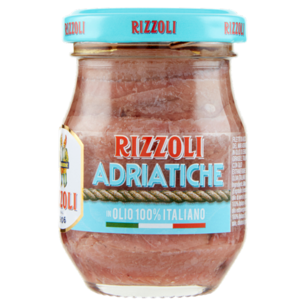 Rizzoli Filetti di Alici Adriatiche in Olio 100% Italiano 80 g