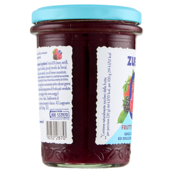 Zuegg Zero Zuccheri Aggiunti* Frutti di Bosco 220 g