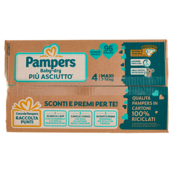Pampers Baby-dry Maxi 96 pz