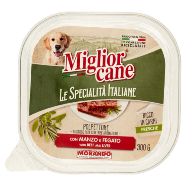 Migliorcane Le Specialità Italiane Polpettone con Manzo e Fegato 300 G