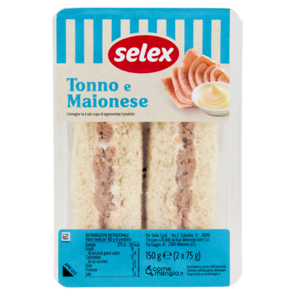 Selex Tramezzini Farciti Tonno e Maionese 2x75 g
