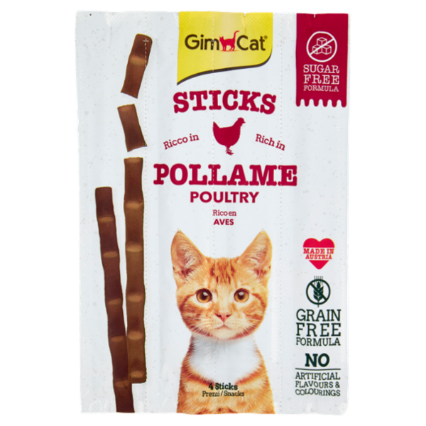 GimCat Sticks Ricco in Pollame 4 Sticks 20 g