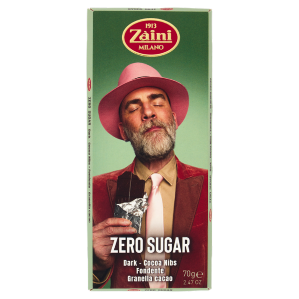 Zàini Zero Sugar Fondente Granella cacao 70 g