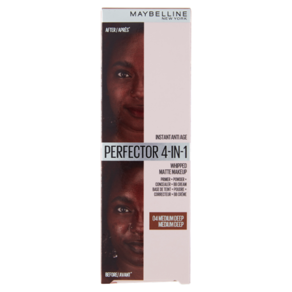 Maybelline New York Fondotinta Perfezionante Instant Perfector, 4 Prodotti in 1, Medium Deep, 30 ml