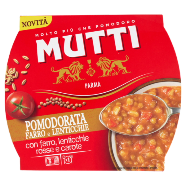 Mutti Pomodorata Farro e Lenticchie con farro, lenticchie rosse e carote 310 g