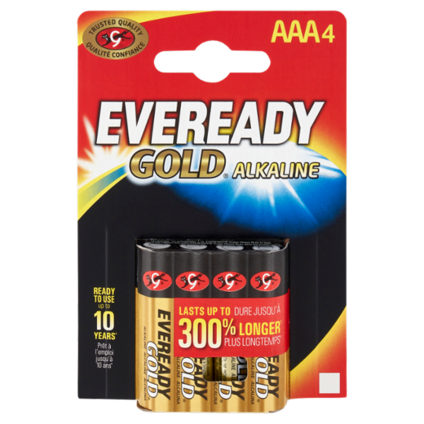 Eveready Gold Alkaline AAA 4 pz