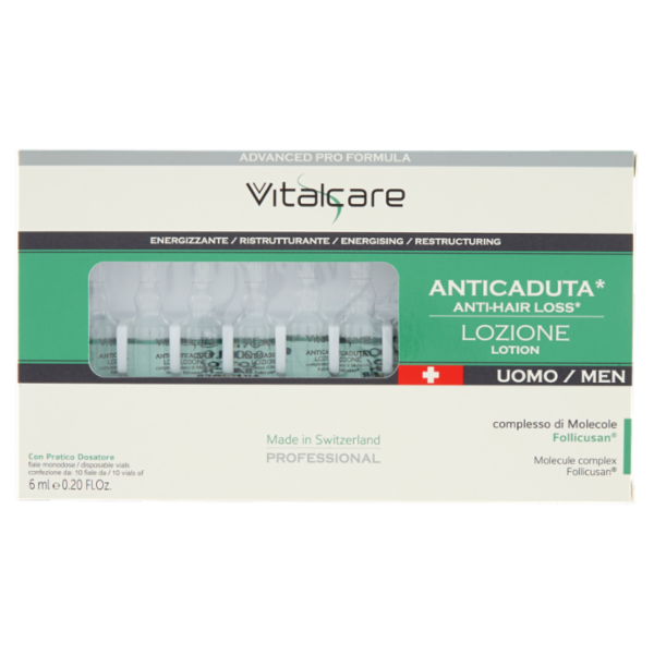 Vitalcare Professional Anticaduta* Lozione Uomo Energizzante Ristrutturante 10 x 6 ml