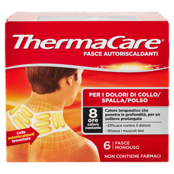 ThermaCare Fasce Autoriscaldanti per i Dolori di Collo/Spalla/Polso 6 pz
