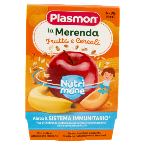 Plasmon la Merenda Frutta e Cereali Nutri mune 2 x 120 g