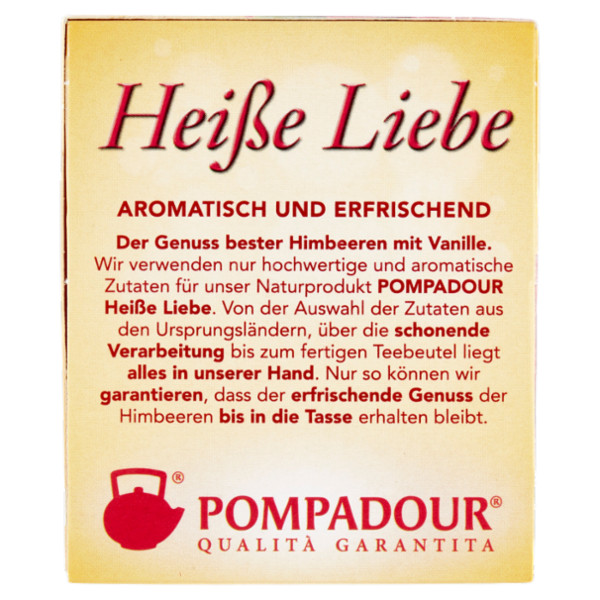 Pompadour Infuso Vaniglia Lampone bustine 20 x 3 g