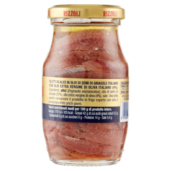 Rizzoli Filetti di Alici in Olio 100% Italiano 150 g