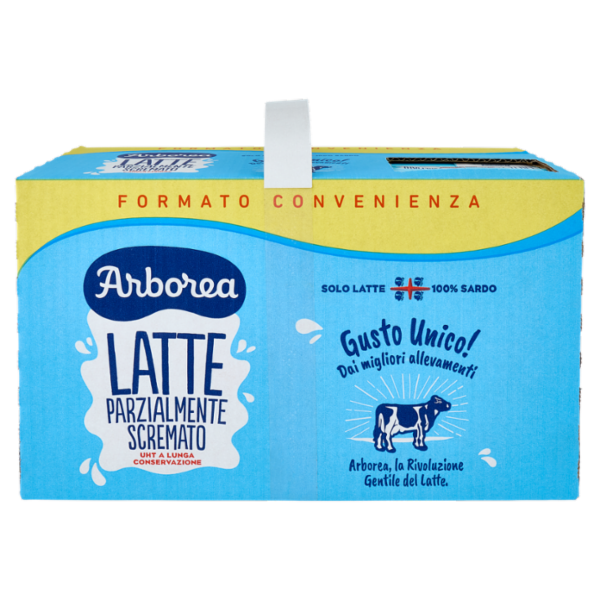 Arborea Latte Parzialmente Scremato UHT a Lunga Conservazione 6 x 1000 ml