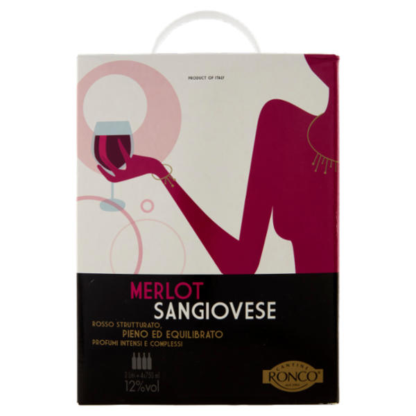 Cantine Ronco Merlot Sangiovese Rubicone IGT 3 l