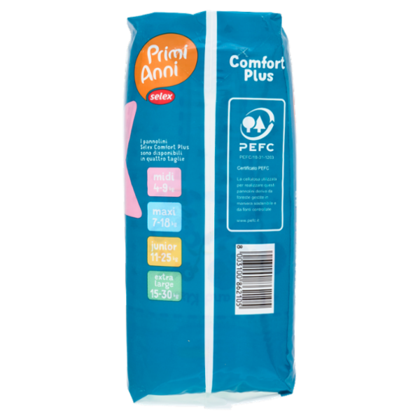 Selex Primi Anni Pannolini per Bambini Dry Comfort Midi 4-9 kg 24 pezzi