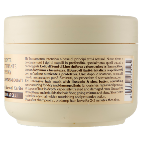 l'Erboristica Maschera Capelli Nutriente Ristrutturante Intensiva Semi di Lino&Burro di Karitè 200ml