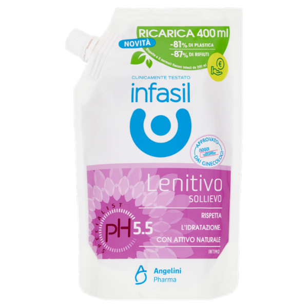 infasil pH Specialist 5.5 Intimo Lenitivo Sollievo Ricarica 400 ml