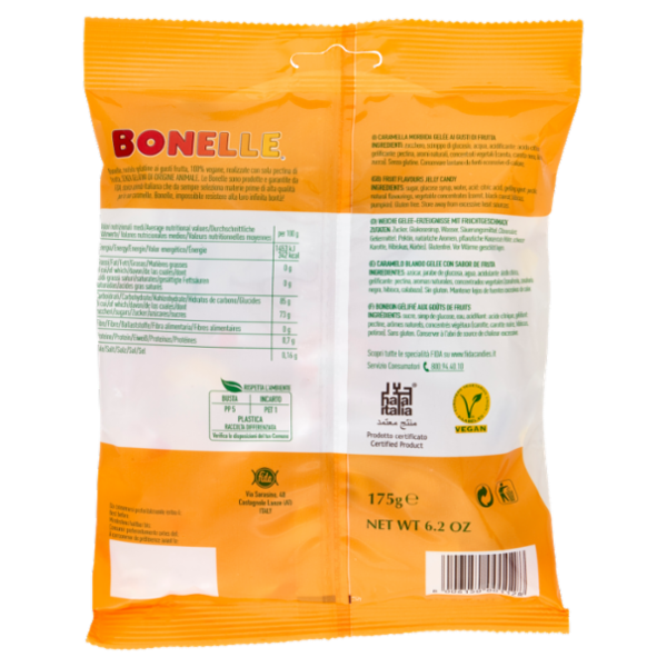 Bonelle Gelées ai gusti Arancia, Limone, Fragola, Mora 175 g