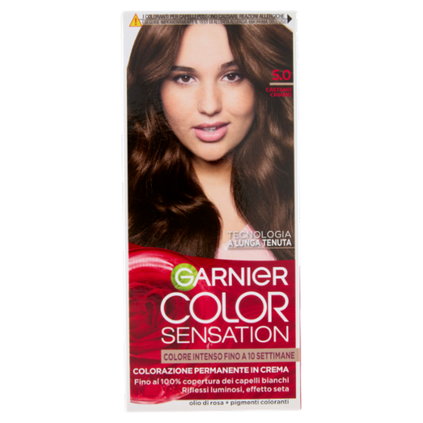 Garnier Color Sensation Colorazione Permanente in Crema 5.0 Castano Chiaro
