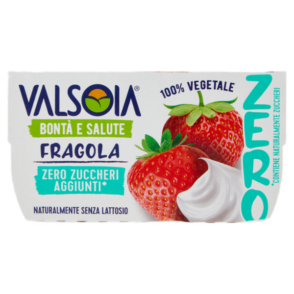 Valsoia Bontà e Salute Fragola Zero Zuccheri Aggiunti* 2 x 125 g