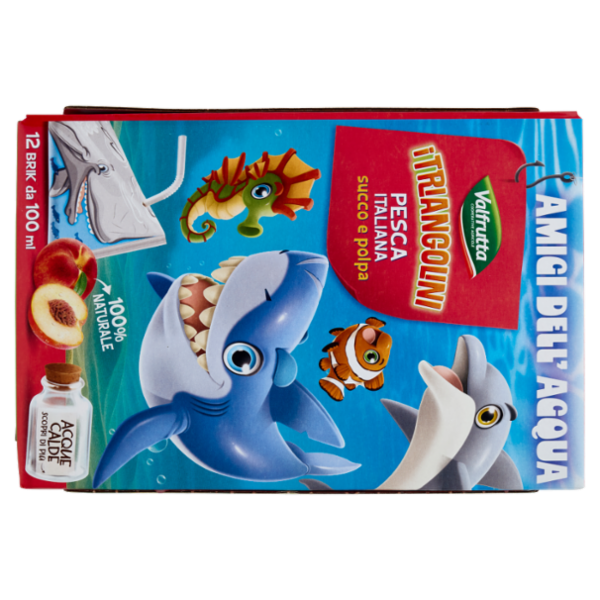 Valfrutta i Triangolini Pesca Italiana succo e polpa Brik