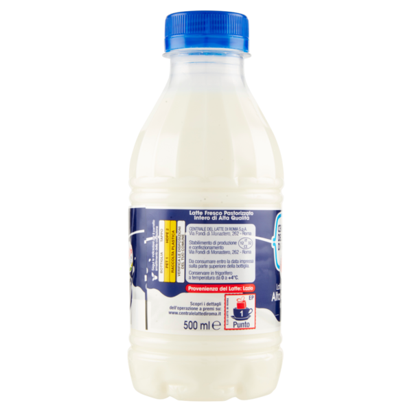Centrale del Latte di Roma Latte Fresco Alta Qualità Intero 500 ml