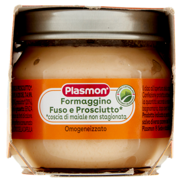 Plasmon Omogeneizzato Formaggino fuso e Prosciutto* 2 x 80 g