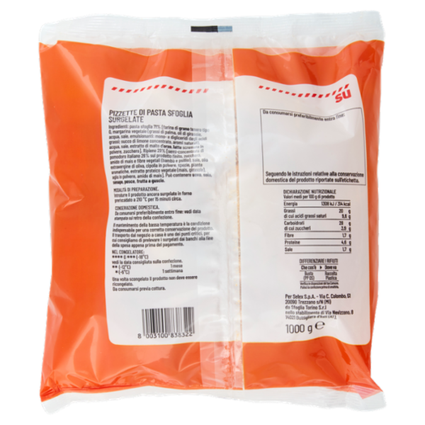 Sù Pizzette di Pasta Sfoglia Surgelate 1 kg